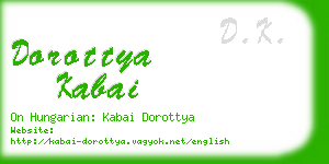 dorottya kabai business card